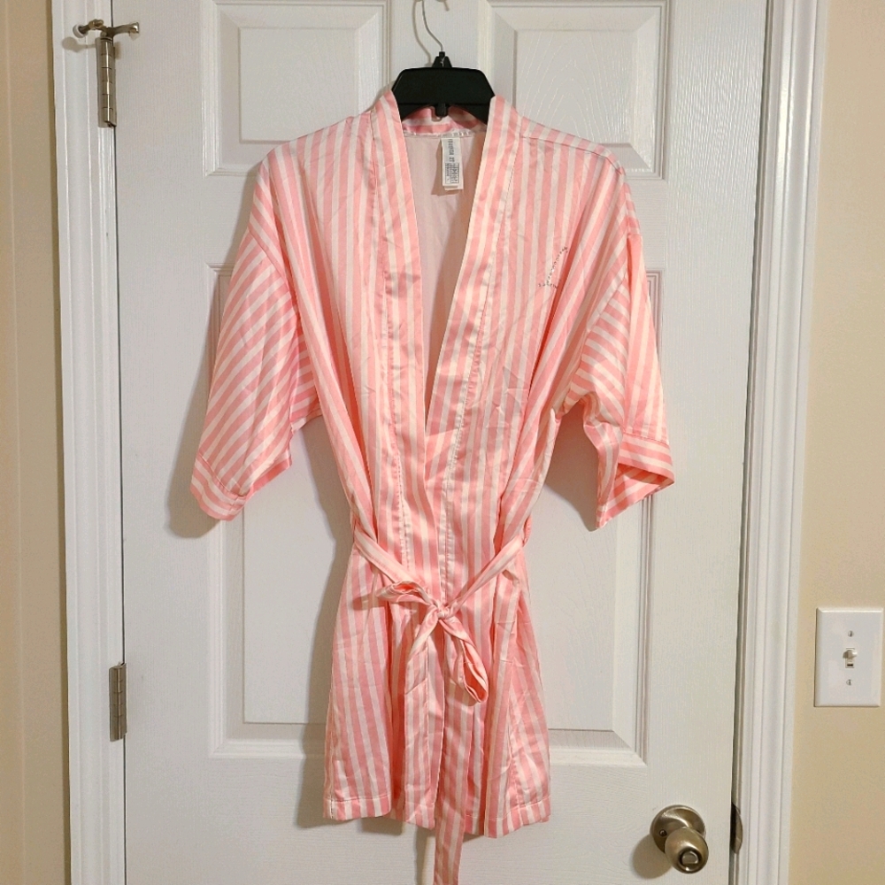 Striped Satin Robe - S